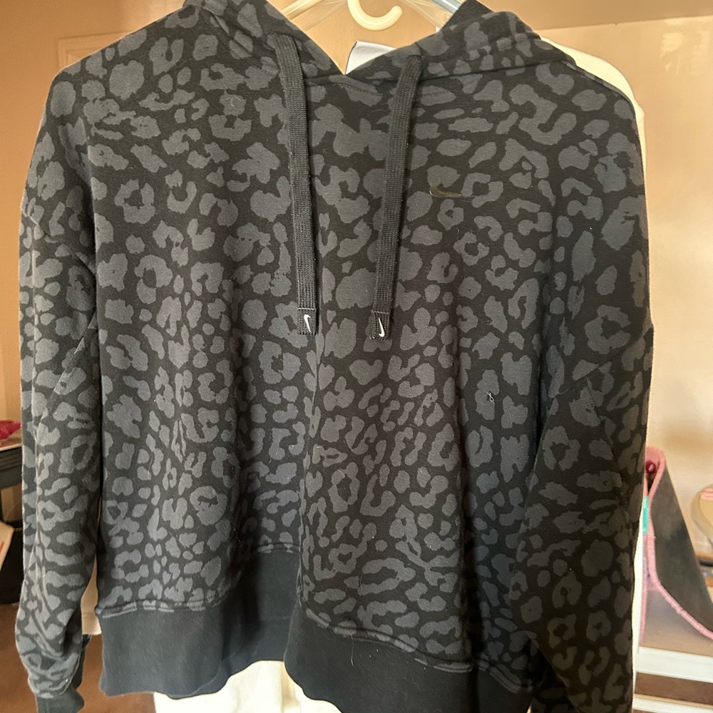 Black cheetah Nike hoodie